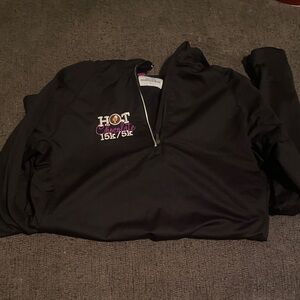 Black Hot Chocolate 15K/5K Quarter-Zip with Hood Large